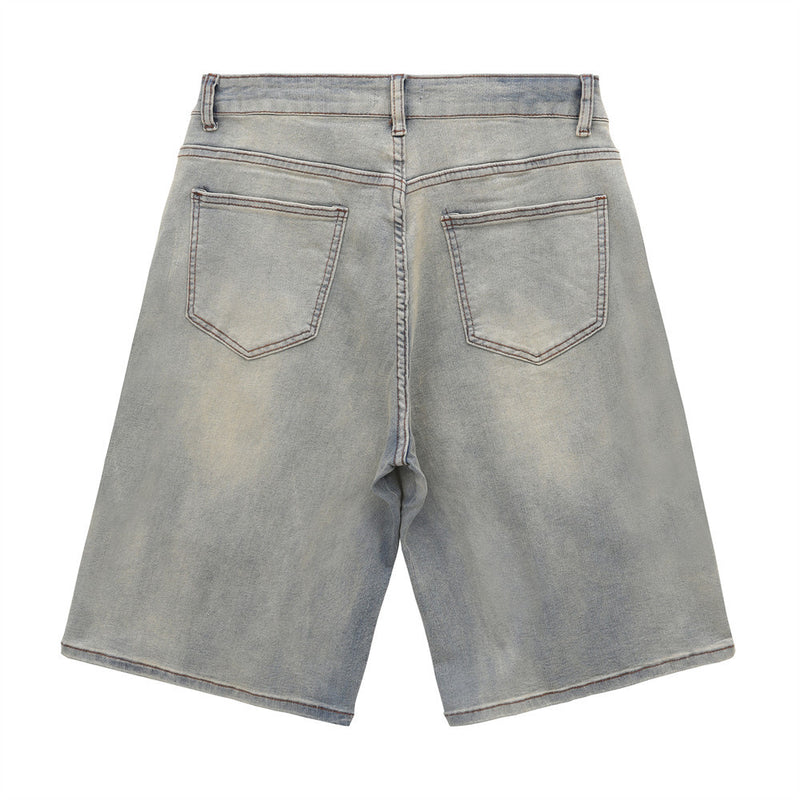 Men Shorts Cargo Pocket Denim Shorts