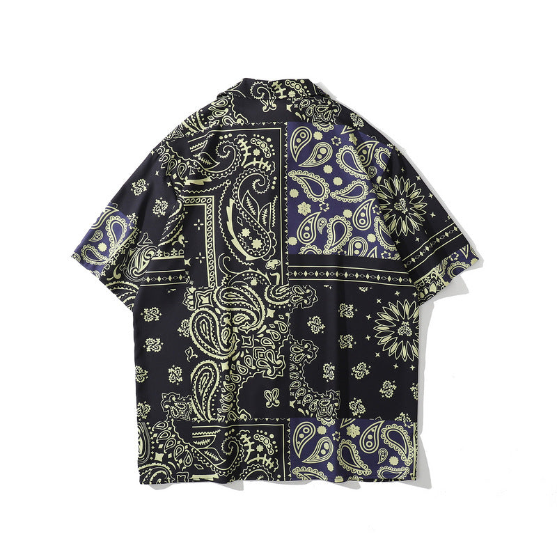 Short Sleeve Shirt Summer Casual Loose Beach Shirt