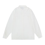 Men Long Sleeve T Shirt Men's Spring and Autumn Loose and Simple Embroidery Cardigan Shirt