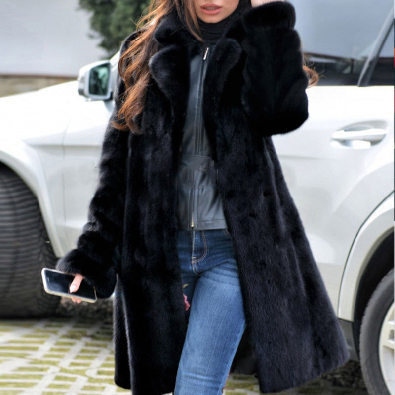 Women Fur Jacket Winter Fashionable Warm Jacket