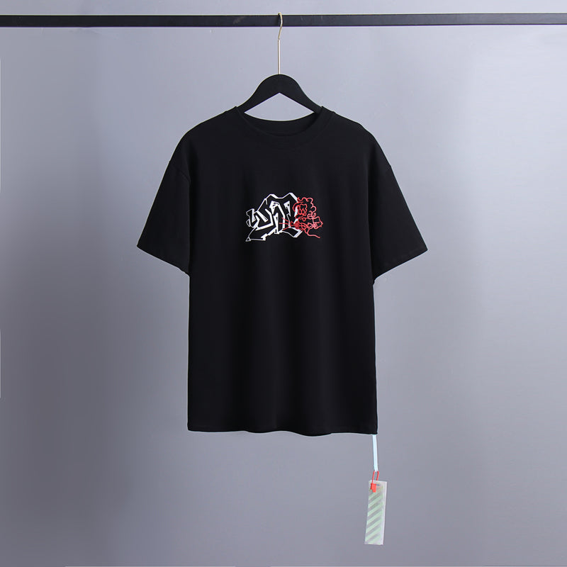 Ow T Shirts 3D Twisted Sketch Graffiti Arrow Print