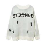 Women Sweater Cross Ripped Sweater