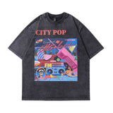Men T-Shirt Retro Heavy Loose and Idle