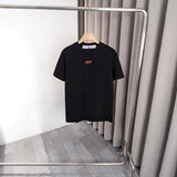 Off White T Shirts OW Cartoon Arrow Pattern Crew Neck Pullover Short Sleeves
