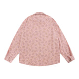 Men Long Sleeved T Shirt Floral Shirt Men Spring and Autumn Leisure Loose Retro
