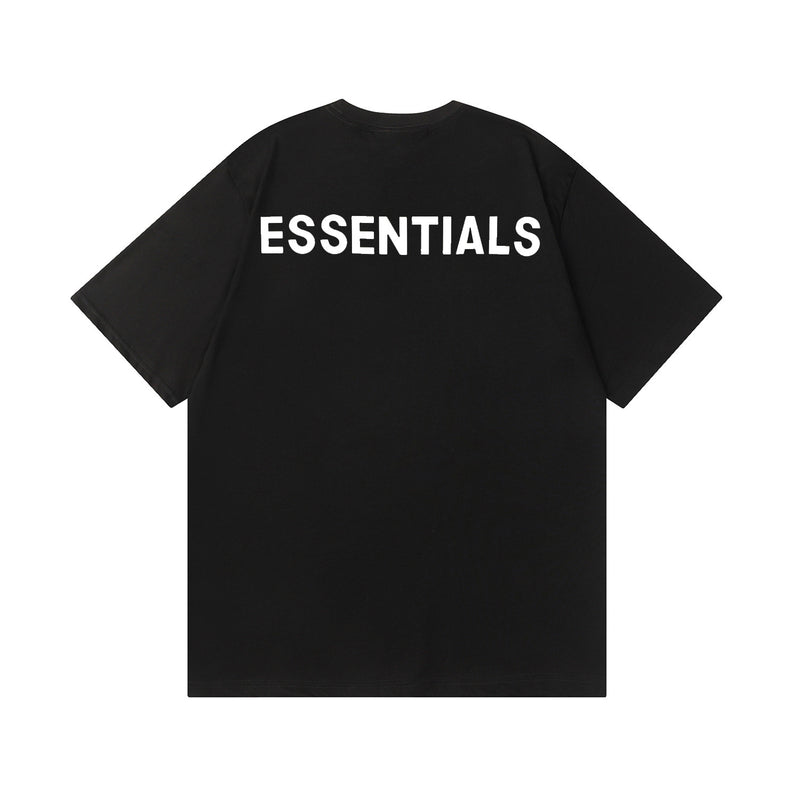 Fog Essentials T Shirts Spring/Summer FOG Reflective Perm Letters Crew Neck Short Sleeves