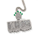 Jewelry KING Letter Pendant Necklace ins Hip Hop Night light Royalty