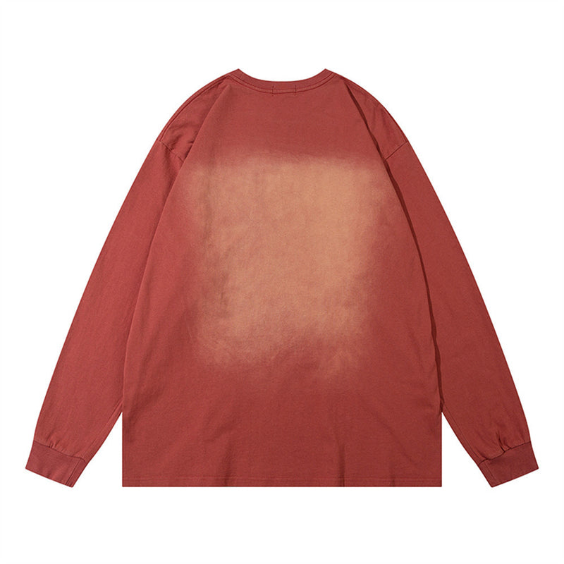 Men Long Sleeve T-Shirt Personality Cotton T-shirt Loose