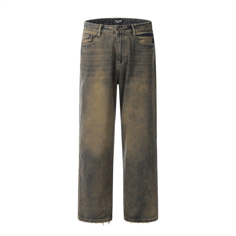 Men Jeans Make Old and Dirty Loose