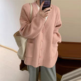 Women Knitted Cardigan Simple Casual Loose