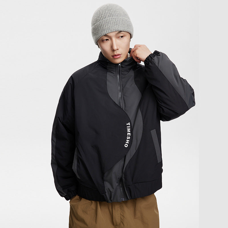 Unisex Coat Loose Lapel Winter Warm-Keeping Cotton Clothing