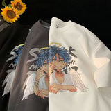 Men T Shirt Creative Printing Loose Teen