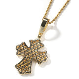 Jewelry Cross Pendant Copper Set Zircon Full Diamond Necklace Crosses Egypt Pieces Jesus Pieces