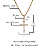 Jewelry T Square Zircon Vintage Cross Pendant Copper Trend Egypt Pieces Crosses St. Valentine's