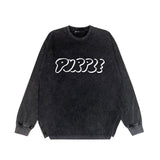 Purple Brand Distressed Long Sleeve Shirt Fashion Distressed Loose Long-sleeved Top