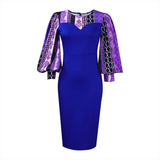 Women Dress Printing Stitching Hip Dress