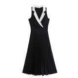 Women Dresses Elegant Pleated Dress