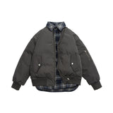 Unisex Coat Winter Cotton-Padded Coat Couple Fake Two Pieces