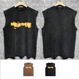 Purple Brand Distressed Tank T Shirts Distressed Sleeveless T-shirt Vest