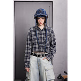 Unisex Shirt Loose Plaid Coat
