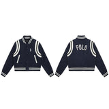 Ralph Lauren Coat Autumn/Winter Pony Embroidery Vintage Wool Leather Baseball