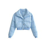Women Cotton Coat Thickened Warm Winter Stand Collar Short
