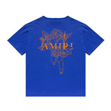 Amiri T Shirt Angel Sketch Printed Casual Hip Hop Short Sleeve T-shirt