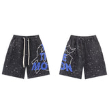 Godspeed Shorts Summer GOD Dot Letter Pattern Casual Loose Shorts