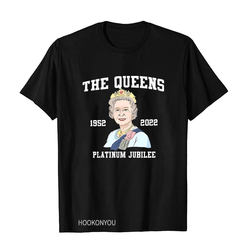 Inspired by Queen's Platinum Jubilee 2022 Elizabeth 70 Years T-shirt Graphic Print Crew Neck Short Sleeve