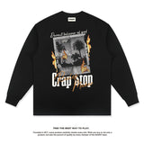 Unisex Long Sleeve Shirt Print Long Sleeve T-Shirt Crew Neck Men and Women