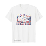 Inspired by Queen's Platinum Jubilee 2022 Elizabeth 70 Years T-shirt Printed Short Sleeve T-shirt