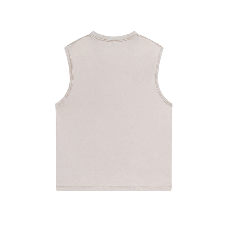 Fog Essentials tank spring and summer FOG double line pressure glue letter washing water old vest