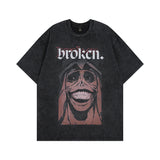 Men T-Shirt Vintage Neckline Short Sleeve Tee