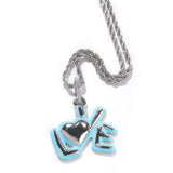 Jewelry Love Alphabet Pieces Hip Hop Diamond Pendant Necklace St. Valentine's Spectrum Alphabet Pieces Night light