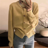 Women Knitted Diamond Cropped Sweater Coat