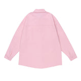 Men Long Sleeve T Shirt Men's Spring and Autumn Loose Lapels Shirt Loose Thin Coat