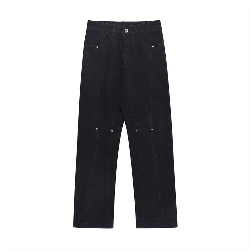 Men Jeans Slim Fit Patchwork Loose