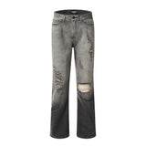 Men Jeans Loose Hole Worn out