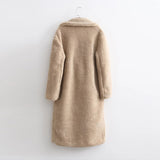 Women Cotton Coat Teddy Bear Faux Lamb Fur Coat