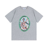 Off White T Shirts OW Baby Angel Pattern Crew Neck Pullover Short Sleeves