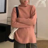 Women Pullover Sweater Thickened Sweater Loose Knitted Sweater