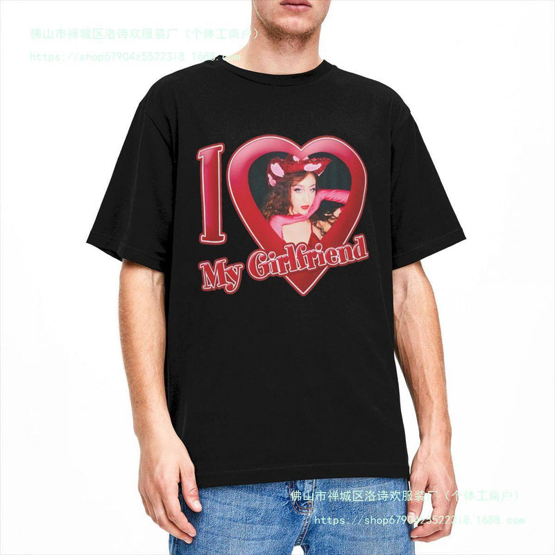 I Love My Girlfriend Chappell Roans T Shirts for Men Cotton