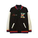 Women Jackets Baseball Uniform Loose Retro Couple Jacket