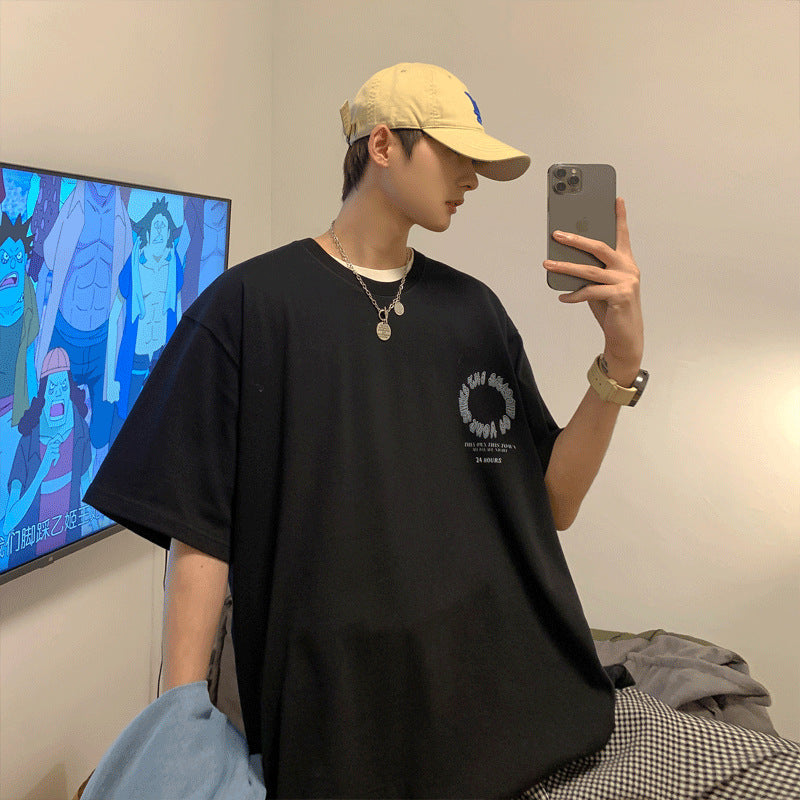 Men T Shirt Summer Oversize Loose All-Matching