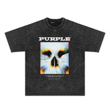 Purple Brand Distressed T Shirts Short Sleeve