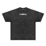 Purple Brand Distressed T Shirts Short Sleeve