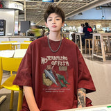 Men's T Shirt Vintage Cotton Loose