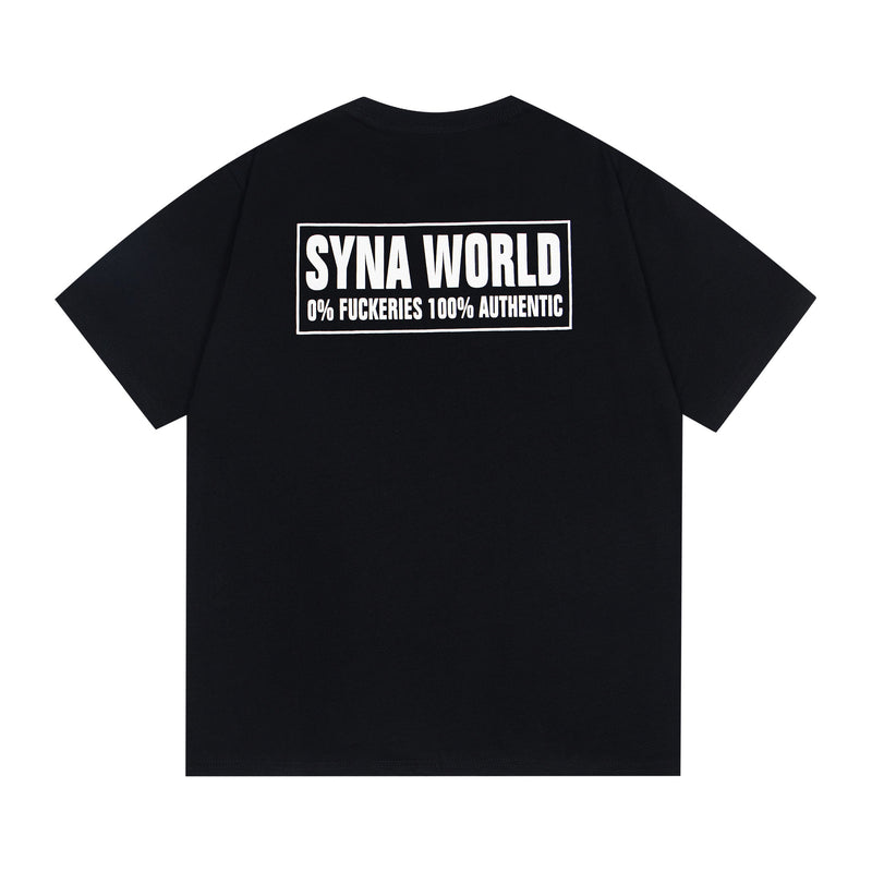 Synaworld T Shirts central cee Short Sleeve Classic Letter Print Loose Casual T-Shirt