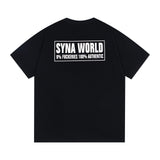 Synaworld T Shirts central cee Short Sleeve Classic Letter Print Loose Casual T-Shirt