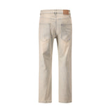 Men Jeans Hole Zipper Slit